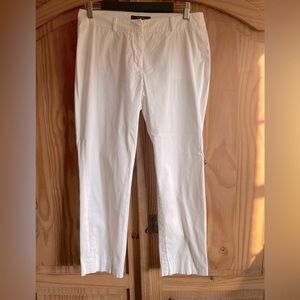 Max Mara Weekend White Cropped Cigarette Pants Size 10